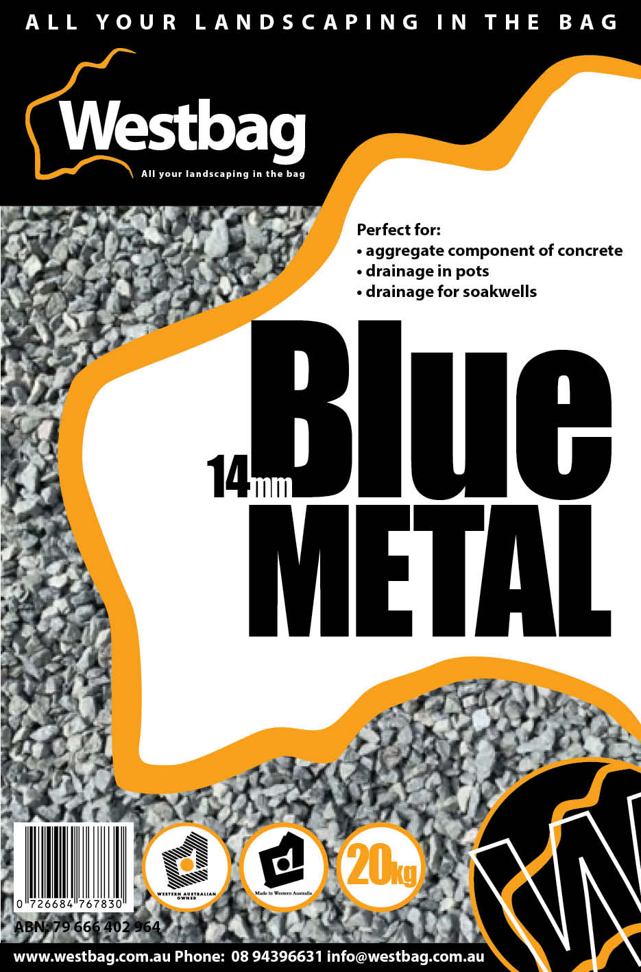 20kg Blue Metal (14mm)