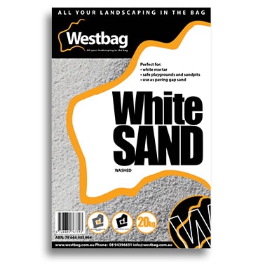 20kg Washed White Sand